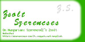 zsolt szerencses business card